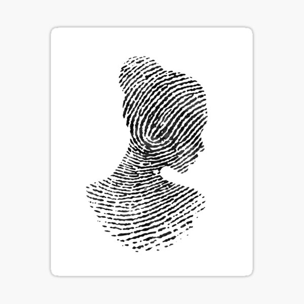 Fingerprint Portrait Sticker