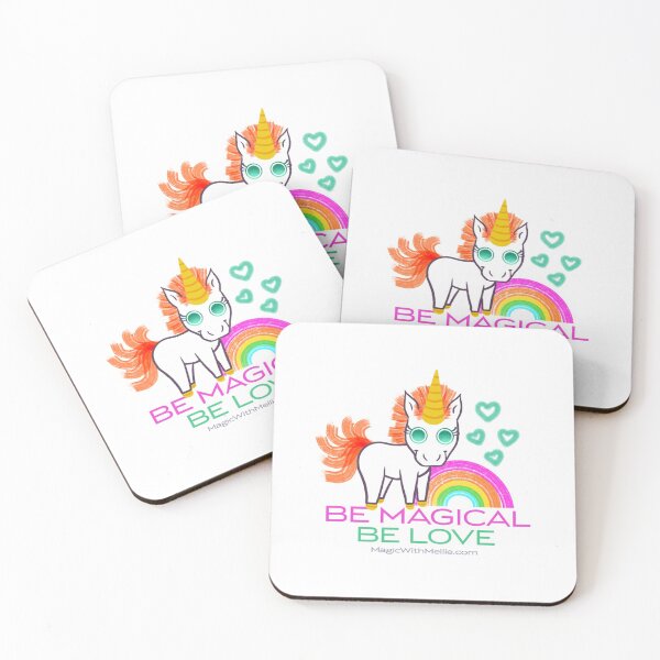 Item preview, Be Magical, Be Love — Rainbow Unicorn Cuties Illustration series designed and sold by Melanie Test.