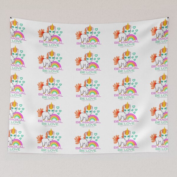 Item preview, Be Magical, Be Love — Rainbow Unicorn Cuties Illustration series designed and sold by Melanie Test.
