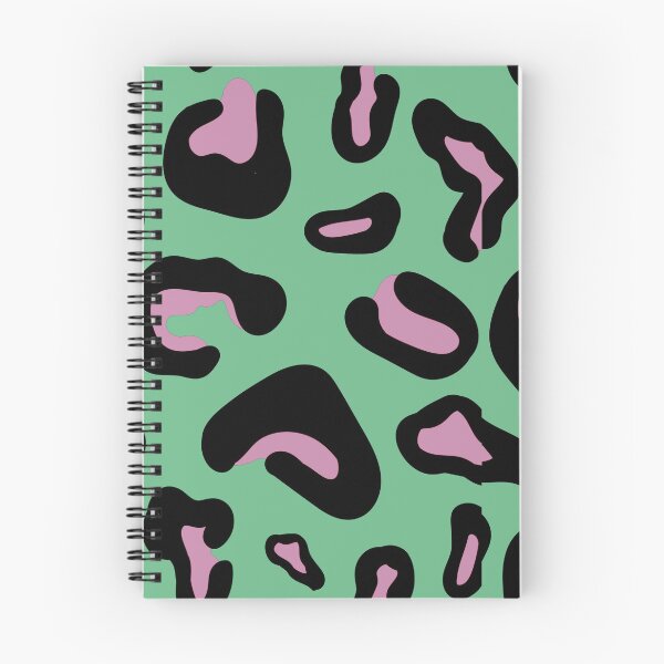 Item preview, Pink and Green Animal Print Leopard Spiral Notebook designed and sold by lmcgee1908.
