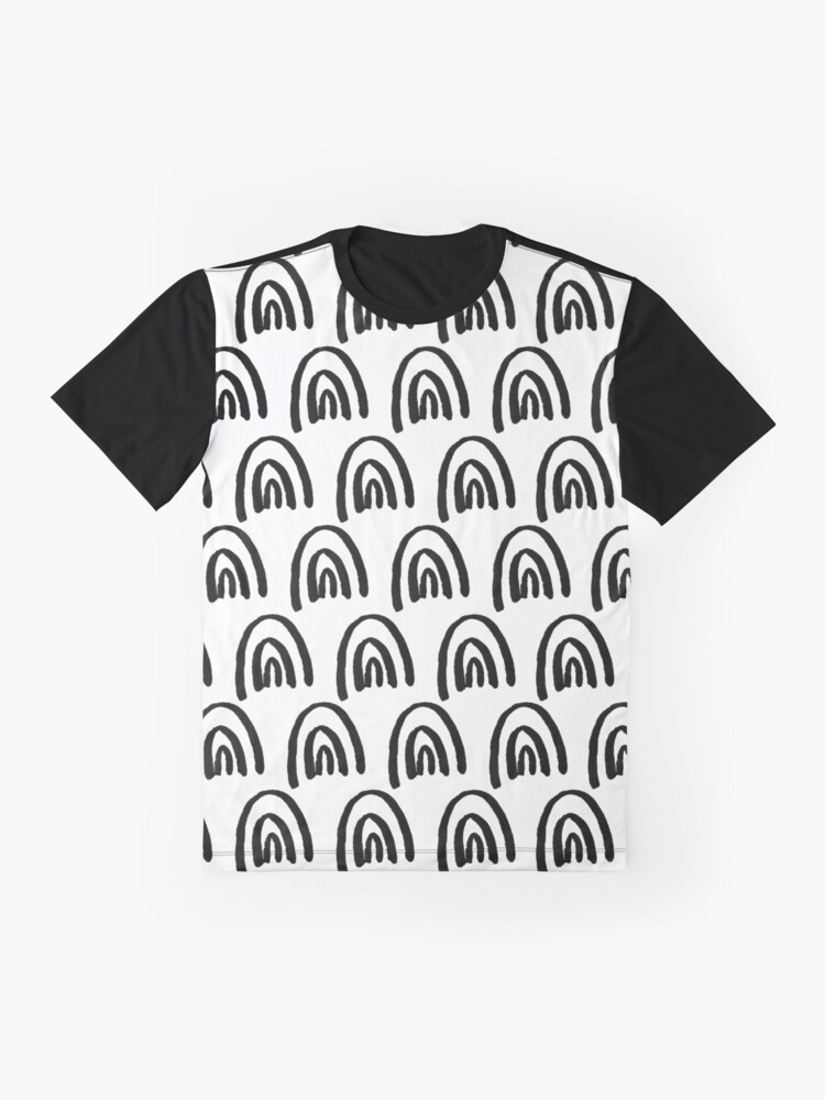 Black and White Rainbow Graphic T-Shirt for Sale by Lauren Q