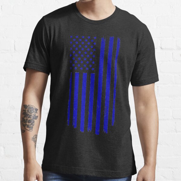 Distressed US Flag Blue Essential T-Shirt