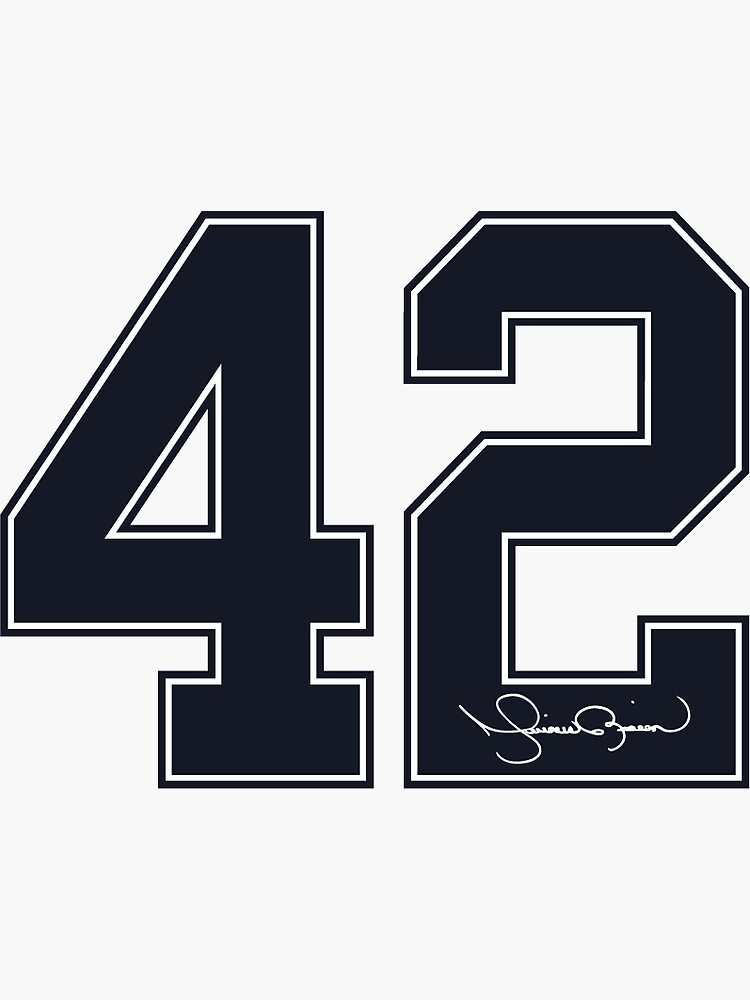 Mariano Rivera Signed #42 Yankees Jersey Sticker for Sale by