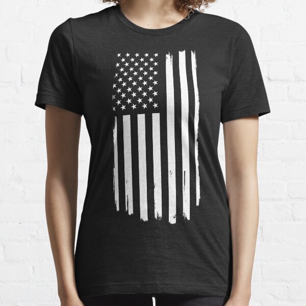 Distressed US Flag White Essential T-Shirt