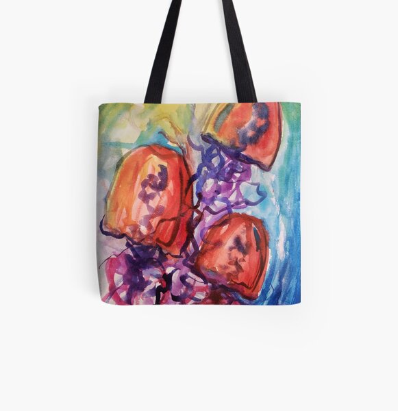 Flight of the Squid All Over Print Tote Bag