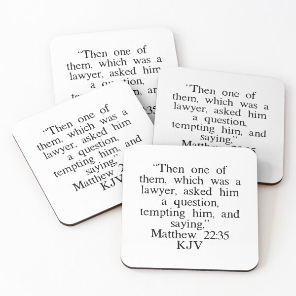 Item preview, Matthew 22:35 KJV designed and sold by IBMClothing.