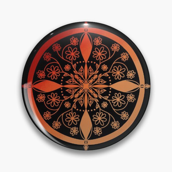 Item preview, Orange Flower Abstract Mandala Design designed and sold by mavagraphics.