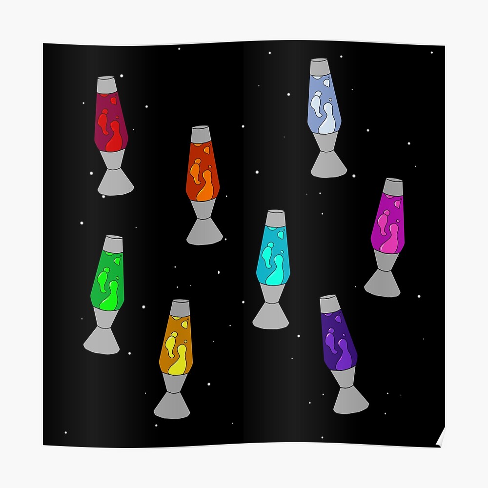 Among Us Lava Lamps Space Background Sticker By Paulinas Redbubble