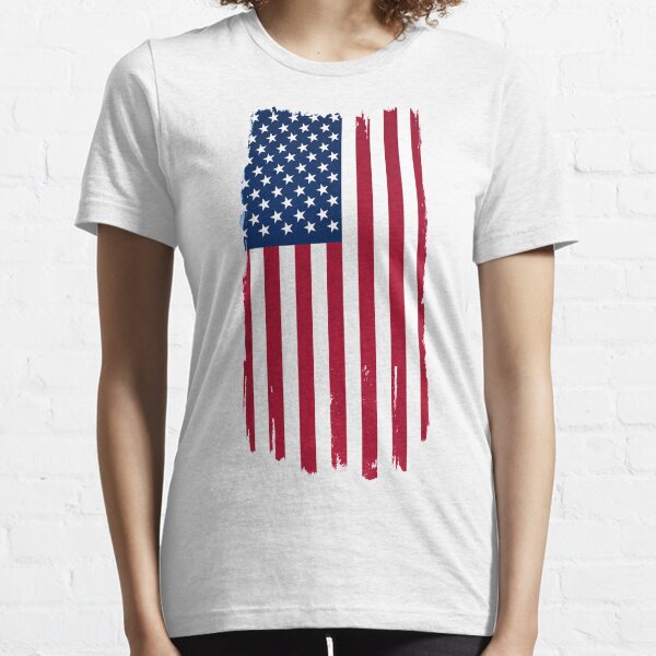 Distressed US Flag Essential T-Shirt