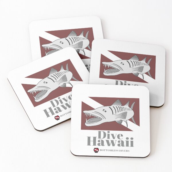 Item preview, Dive Hawaii Barracuda in Grey Font designed and sold by BottomlessDiver.