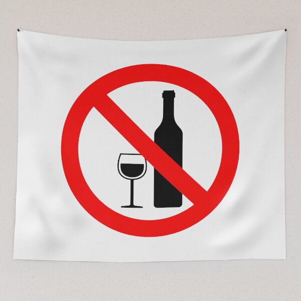 Item preview, No Alcohol Sign! designed and sold by DoodleDashCollective.