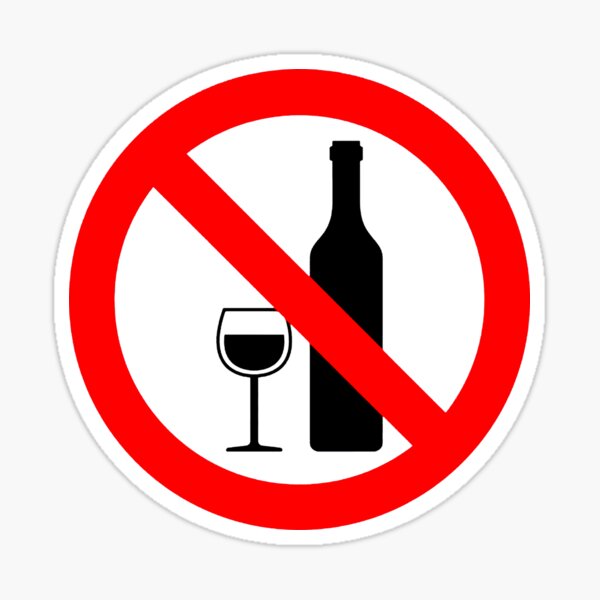 Absolutely No Alcohol Beyond This Point Vinyl Sticker Decal 8
