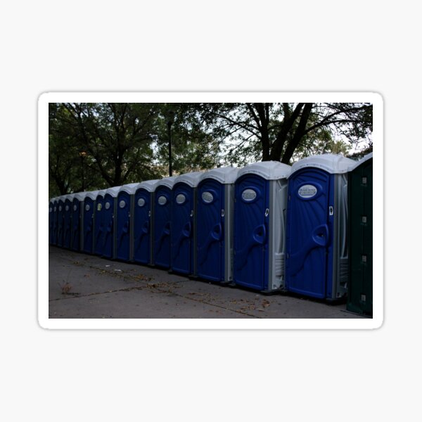 "portable toilets" Sticker for Sale by cblueshots Redbubble