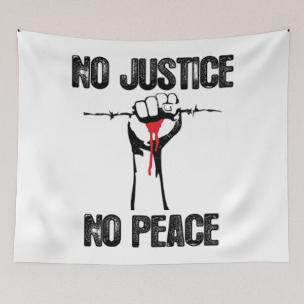 Item preview, No Justice No Peace designed and sold by DoodleDashCollective.