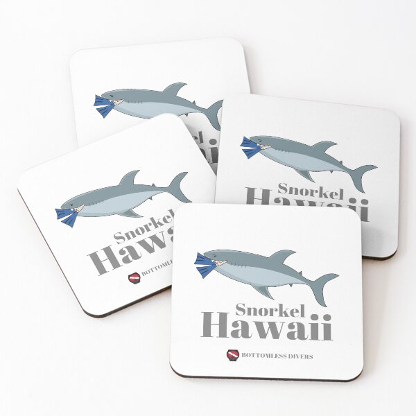 Item preview, Snorkel Hawaii Shark with Grey Font designed and sold by BottomlessDiver.