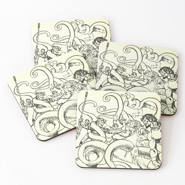 Item preview, Squid Attack - Vintage Illustration designed and sold by elevens.