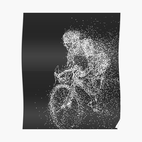 CYCLE BICYCLE radfahrender Junge Radfahrender Mann Radfahrerpartikel zerschmetterte Skizzen-T-Shirt-Aufkleber-Notizbuch für Geschenk Poster