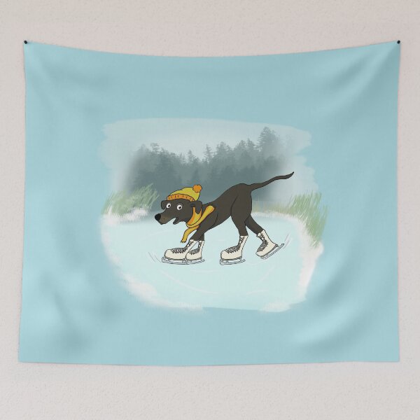Item preview, Cute dog ice skating - Winter Special - designed and sold by Krakill.