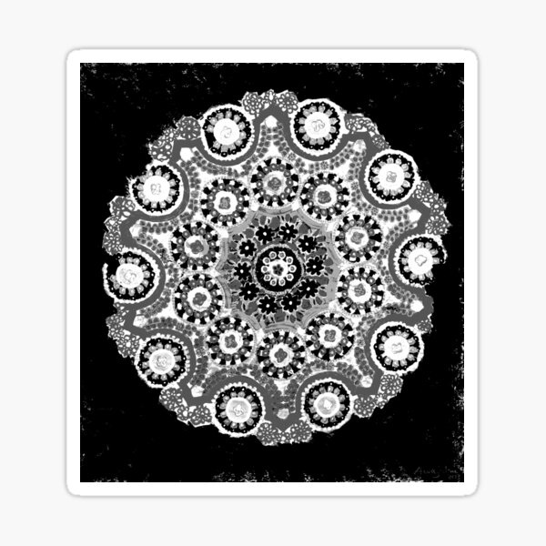 Item preview, Doily Joy Mandala- Simply B/W designed and sold by RoseMary Goldenfield.