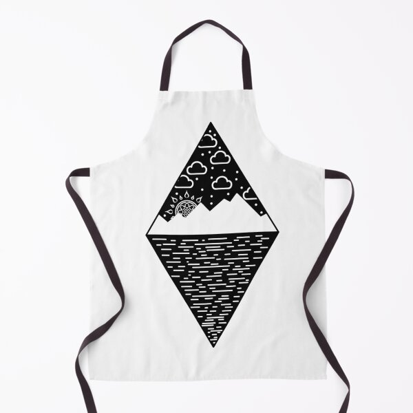 Item preview, Mountain landscape and white sun on black designed and sold by MimiGameDraw.