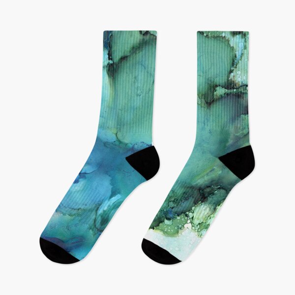 Item preview, Blue and green ink painting  designed and sold by Sue Zipkin.