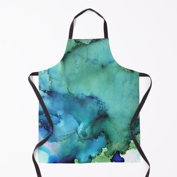 Item preview, Blue and green ink painting  designed and sold by Sue Zipkin.