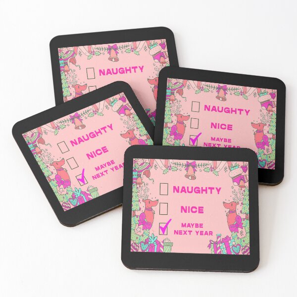 Item preview, Naughty or Nice Pink designed and sold by Coder-T.