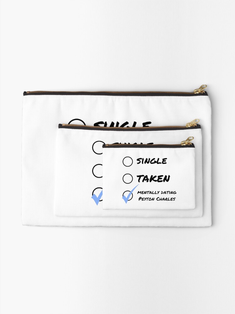 Alternate view of Mentally in a relationship with Peyton Charles Zipper Pouch