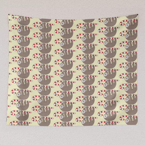 Item preview, Cute Sloth animal hugging candy cane - Christmas edition designed and sold by Deegital18.