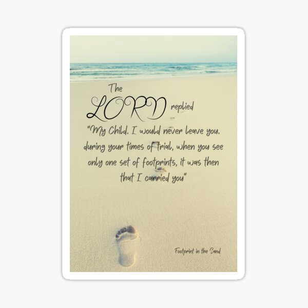 Footprints In The Sand Sticker By Edmondhoggejr Redbubble