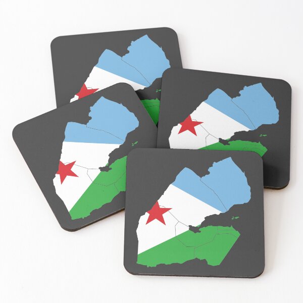 Item preview, Djibouti Flag Map with regions designed and sold by Alo.