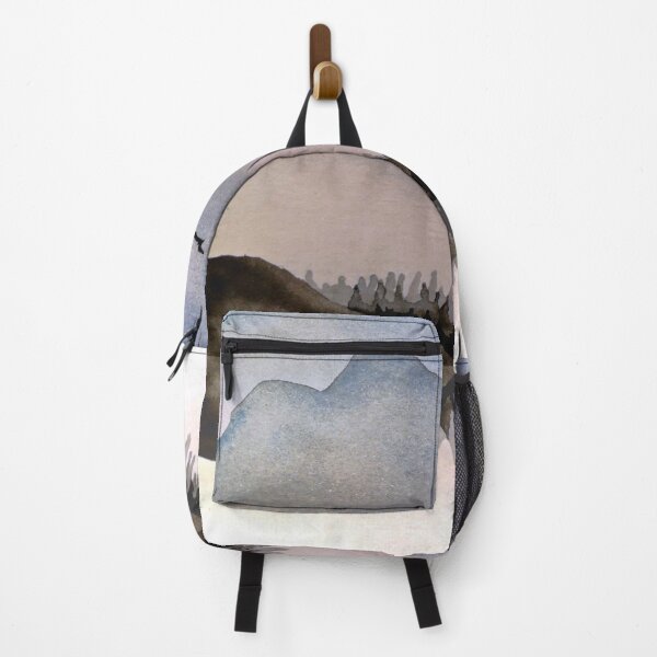 Item preview, mountain reflection watercolor painting designed and sold by artjojo.