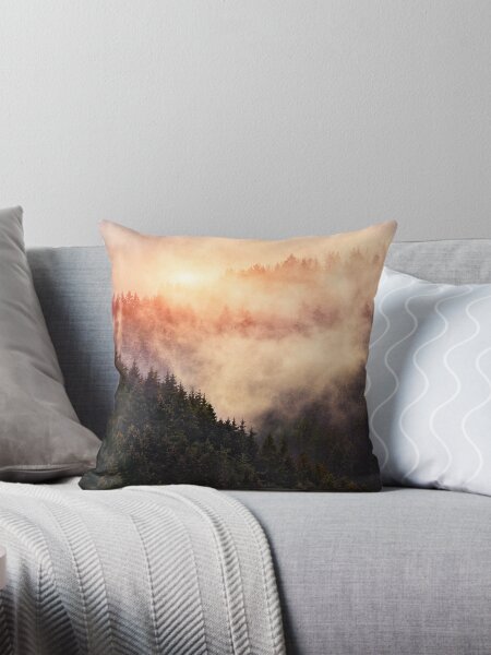 Artikel-Vorschau von In My Other World // Sunrise In A Romantic Misty Foggy Autumn Fairytale Wilderness Forest With Trees Covered In Fog And Sunlight, designt und verkauft von Tordis Kayma.