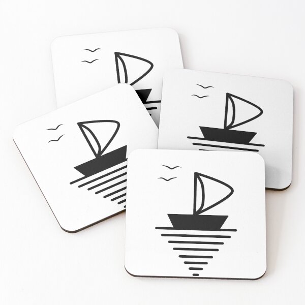 Item preview, Small boat on the water designed and sold by MimiGameDraw.
