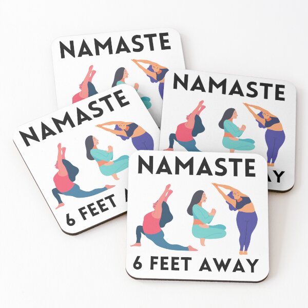 Item preview, Namaste 6 Feet Away | Funny Yoga Quarantine designed and sold by rachelchxn.