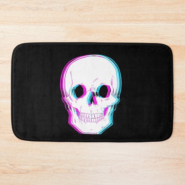 Item preview, retro 3D effect skeleton skull designed and sold by Miftees.