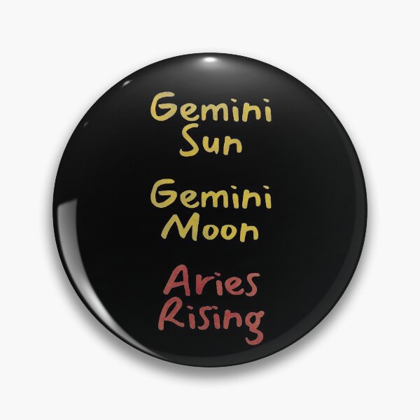 Item preview, Gemini Sun Gemini Moon Aries Rising Text designed and sold by leomooncreates.