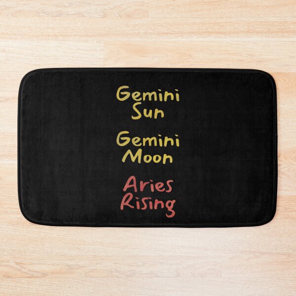 Item preview, Gemini Sun Gemini Moon Aries Rising Text designed and sold by leomooncreates.