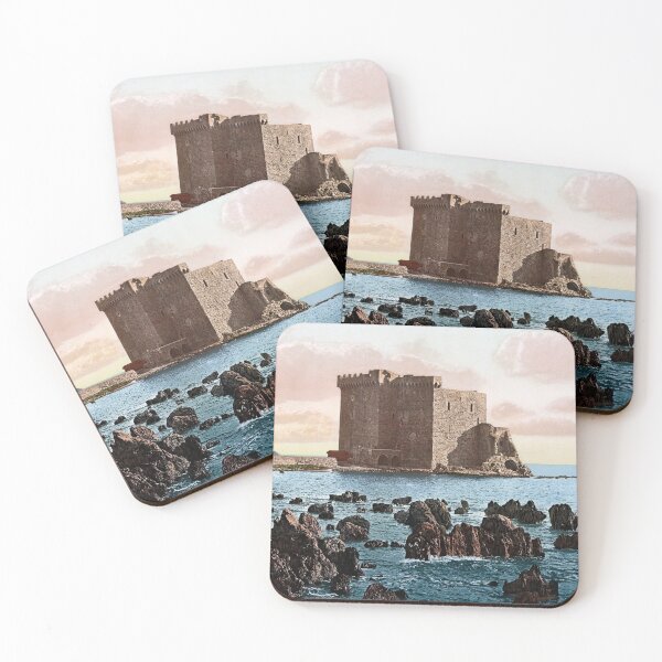 Item preview, Le Monastere de St. Honorat - Lerins Islands France - Circa 1900 Photochrom designed and sold by warishellstore.