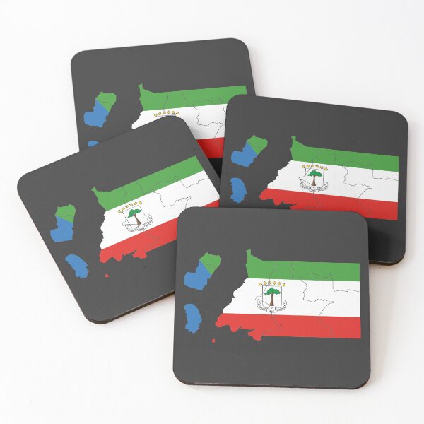 Item preview, Equatorial Guinea Flag Map with regions designed and sold by Alo.