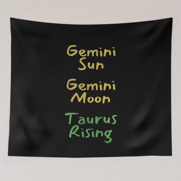 Item preview, Gemini Sun Gemini Moon Taurus Rising Text designed and sold by leomooncreates.