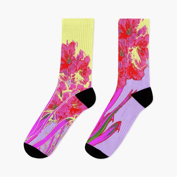Item preview, MODERN LILAC FUCHSIA GARDEN AMARYLLIS FLOWERS  ABSTRACT ART designed and sold by sharlesart.