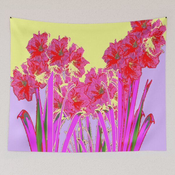 Item preview, MODERN LILAC FUCHSIA GARDEN AMARYLLIS FLOWERS  ABSTRACT ART designed and sold by sharlesart.
