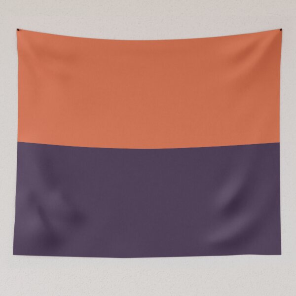 Item preview, minimalist color block horizontal in orange and purple halloween designed and sold by neopop.