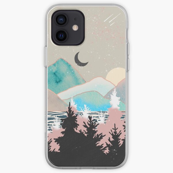 Pastel Mountain View Funda blanda para iPhone