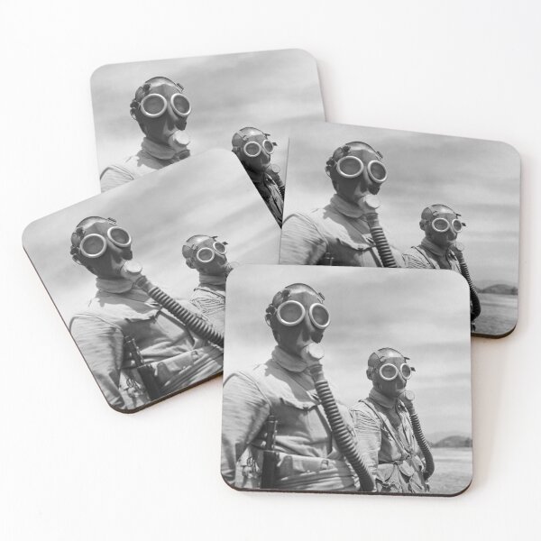 Item preview, Chinese Soldiers Wearing Gas Masks - WW2 China 1944 designed and sold by warishellstore.