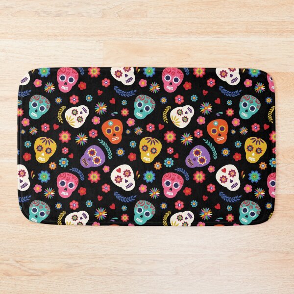 Item preview, Mexican Sugar Skulls Black Pattern designed and sold by 2MdesignStore.