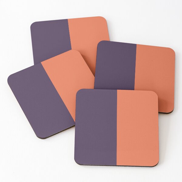 Item preview, minimalist color block vertical in orange and purple halloween designed and sold by neopop.