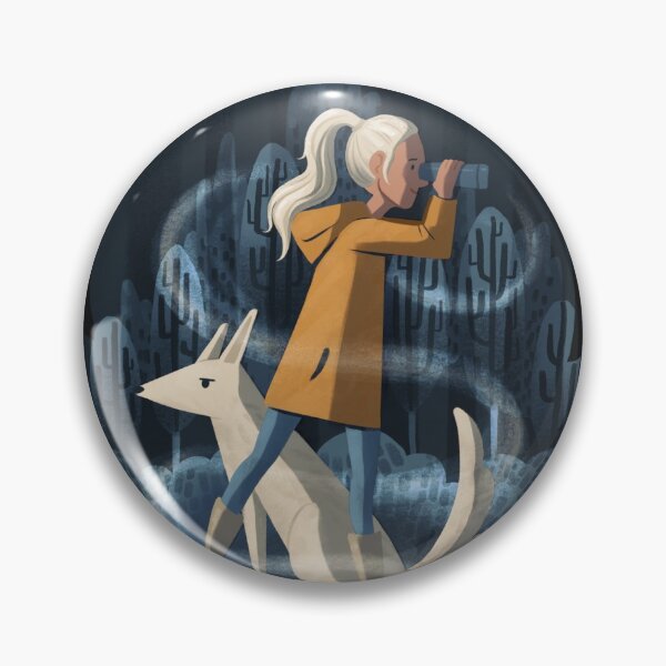 Item preview, Girl and Dog Exploring Illustration Poster  designed and sold by cmaldraw.