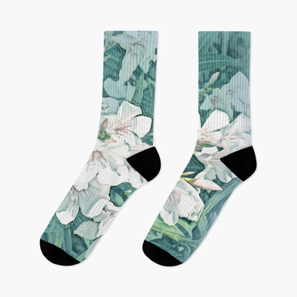 Item preview, White flowers on green designed and sold by Magileo.